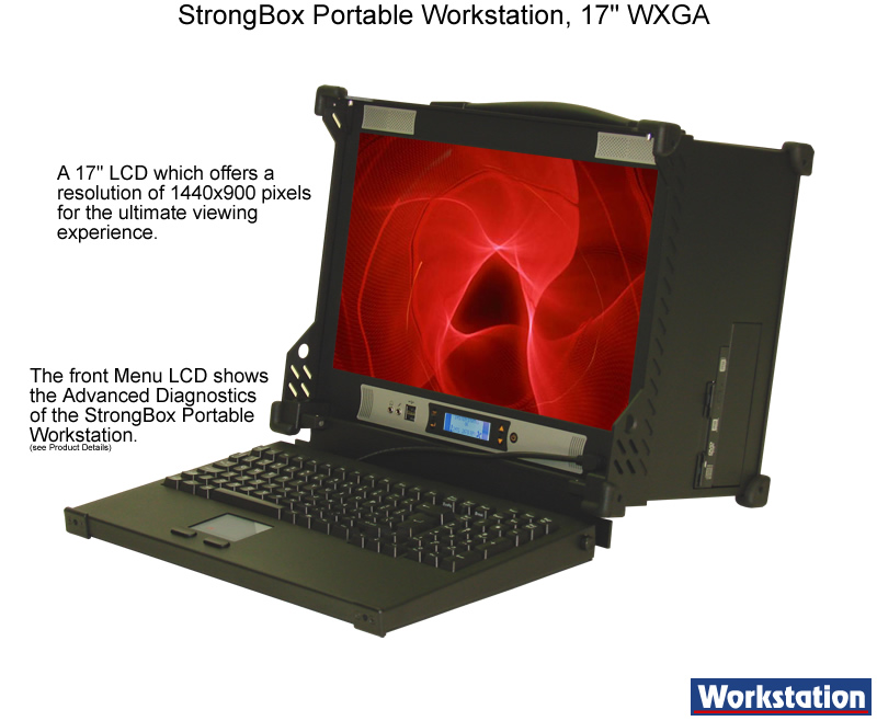 Rugged Portable Computer Strongbox Workstation