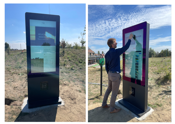 kiosk met touch display
