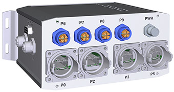 Industrial 10-port managed 10Gbit switch