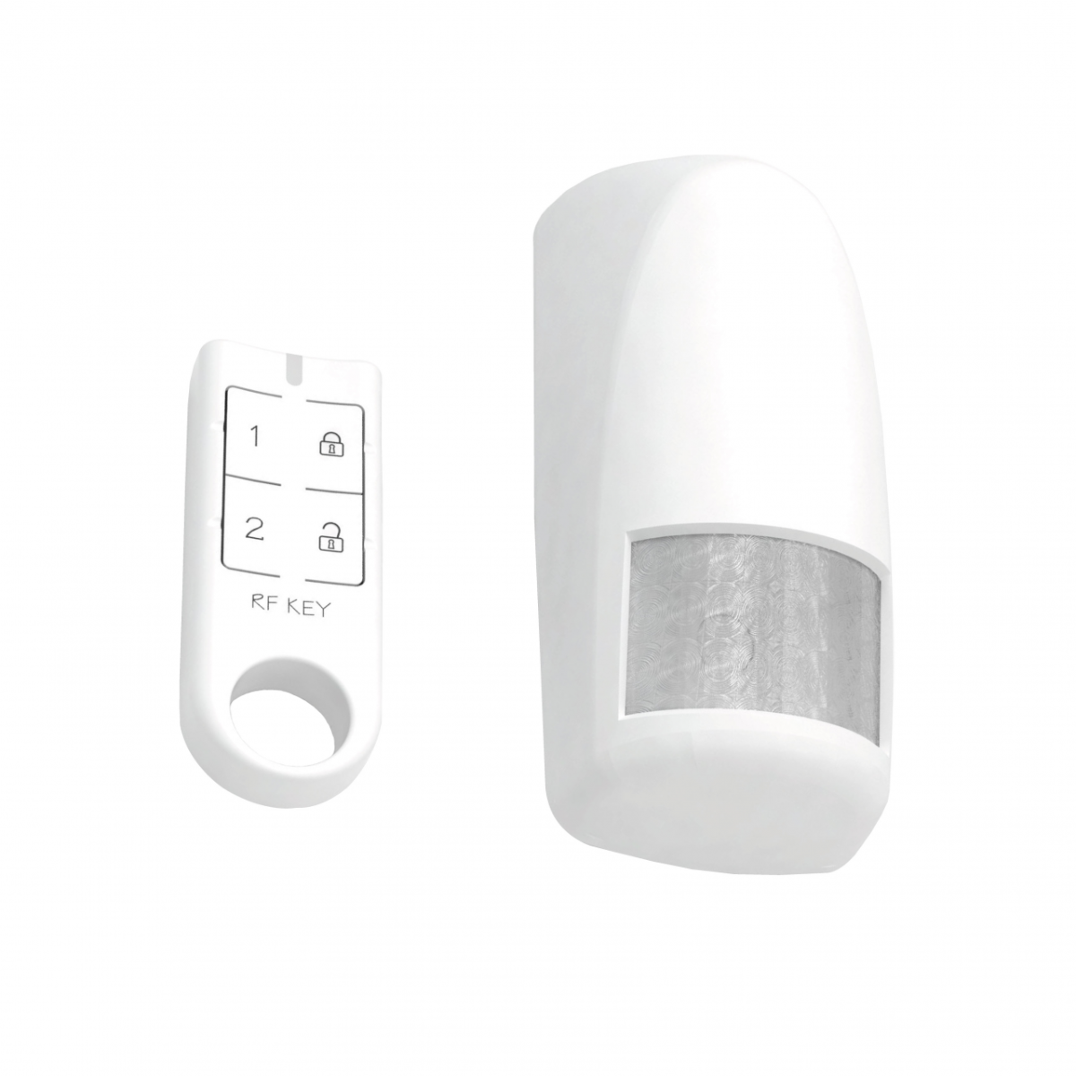 NB-loT-AirSET MD-100NB + Remote RF Key white/black wireless sensor low power PIR detector