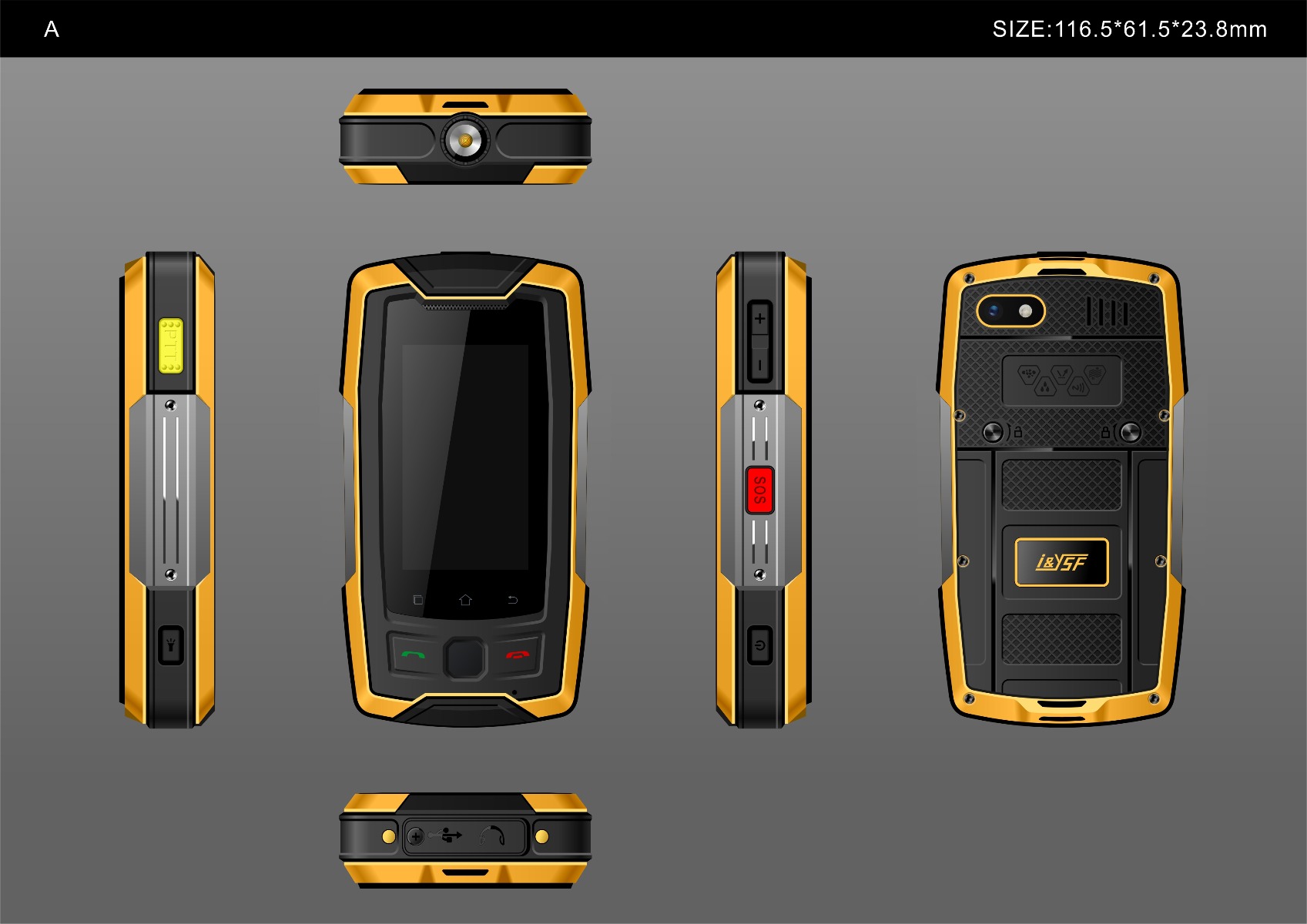 Mini rugged phone M22