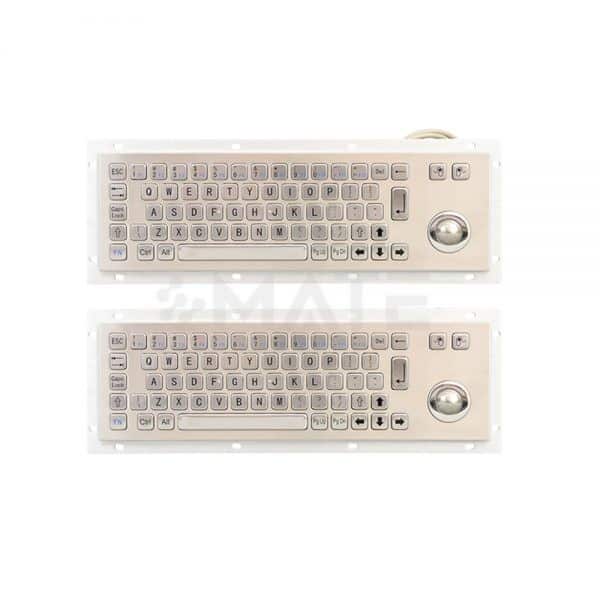 MKA-66-B Compact Stainless Steel Keyboard with 25.0mm Trackball