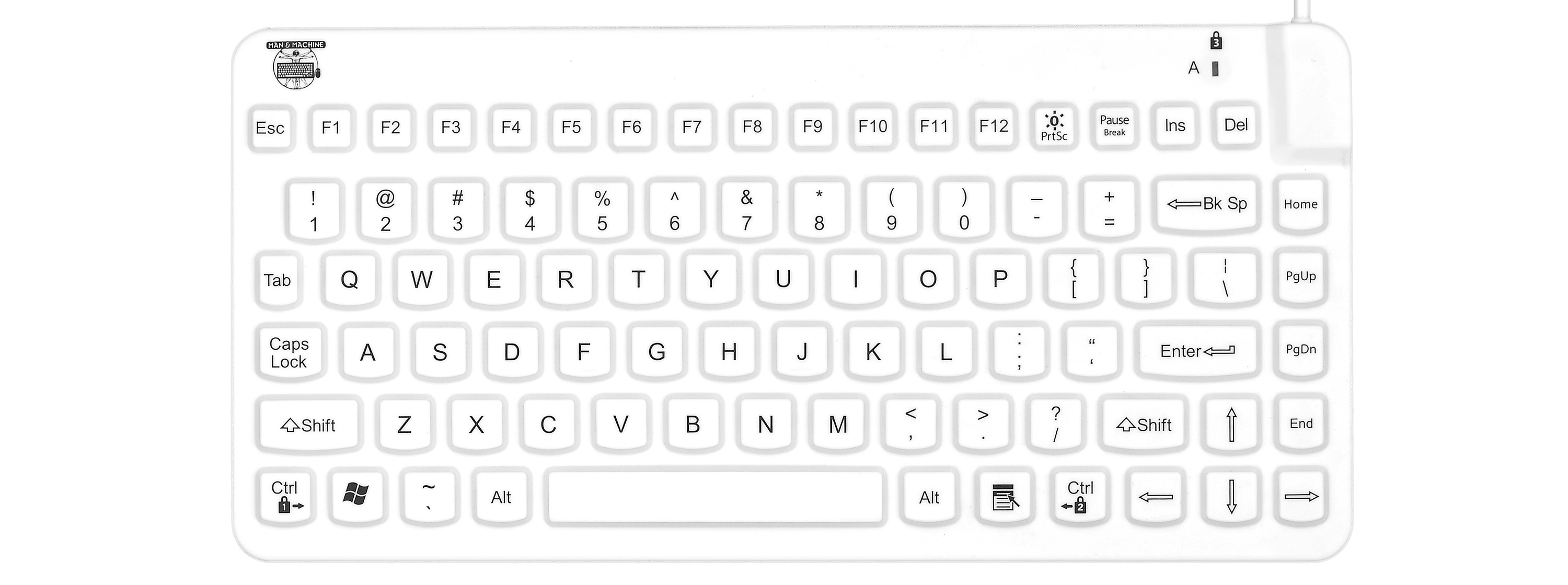 Slim Cool White Keyboard