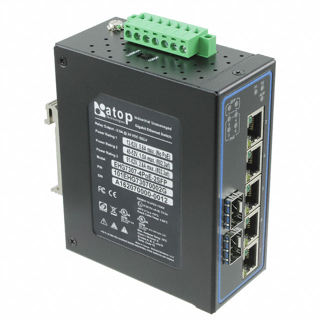 Industrial 7-Port Unmanaged Gigabit Switch, ATEX certified, Profinet Connectors, Optional PoE