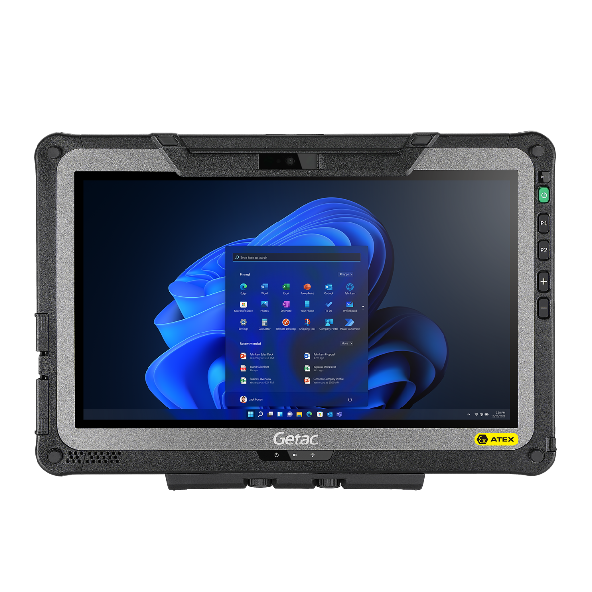 Getac tablet F110 - Zone2/22 - Windows 10 - 4G LTE - NFC