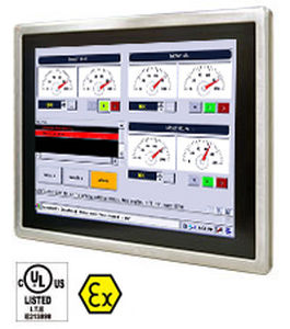 LCD panel PC / Intel® Atom N2600 / rugged / ATEX